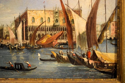 Antiquités - Venise, bassin de Saint-Marc - école vénitienne de la fin du 18e siècle
